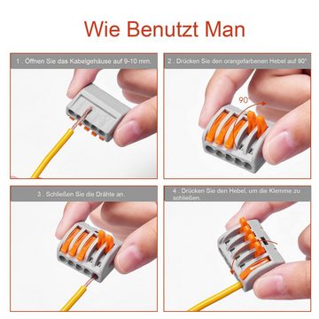 zggzerg Verbindungsklemme Compact Steckverbinder, 120 Stück Kompakte Verbindungsstücke, 120-tlg.