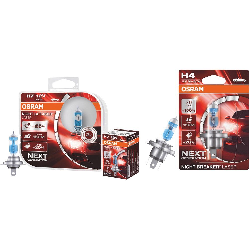 Halogen Laser Osram KFZ-Ersatzleuchte Breaker® Auto voelkner Next 64150NL-01B Night selection Leuchtmittel