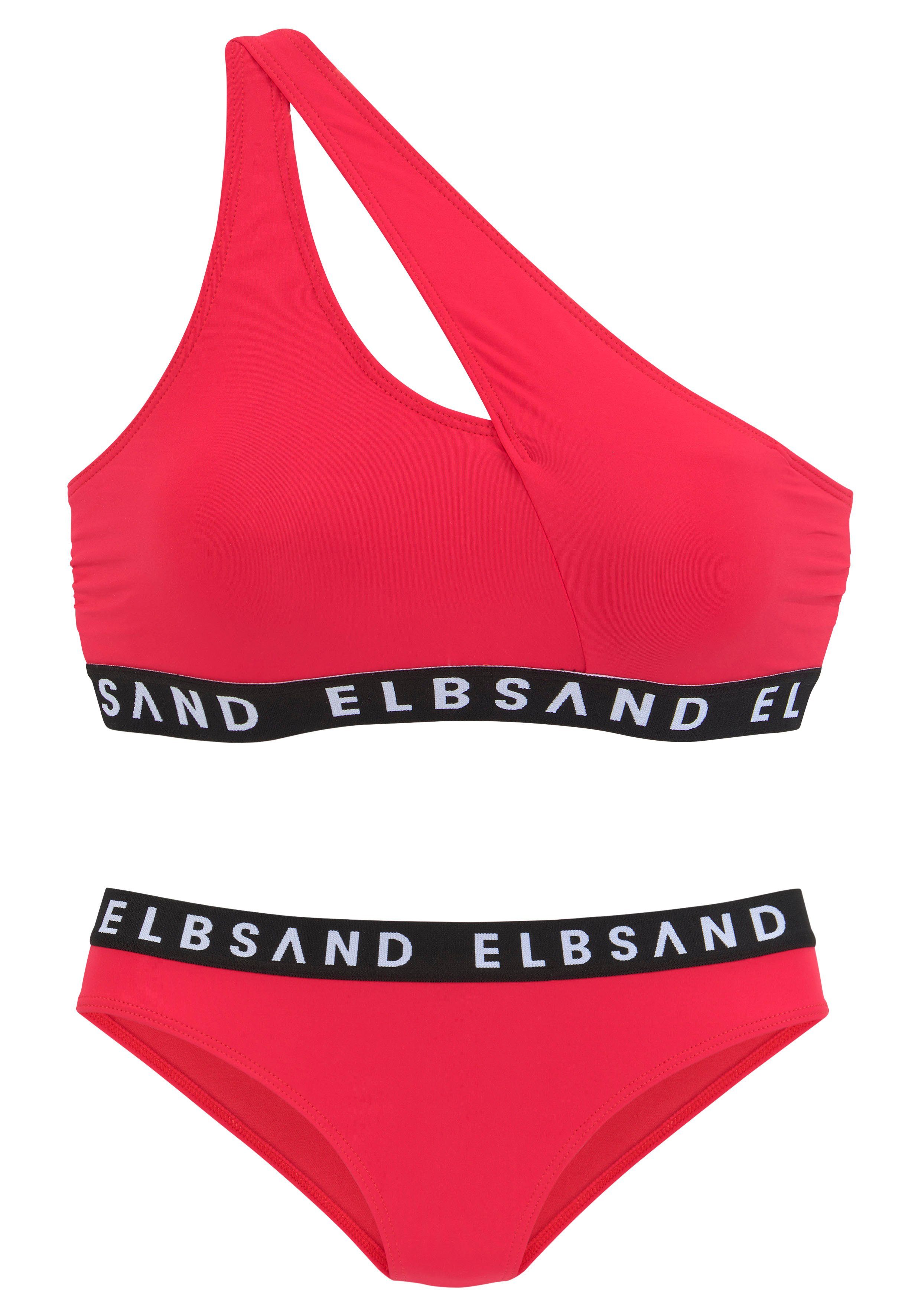 Elbsand Bustier-Bikini mit Markenschriftzügen in Kontrastfarbe – Bild 3 von 5