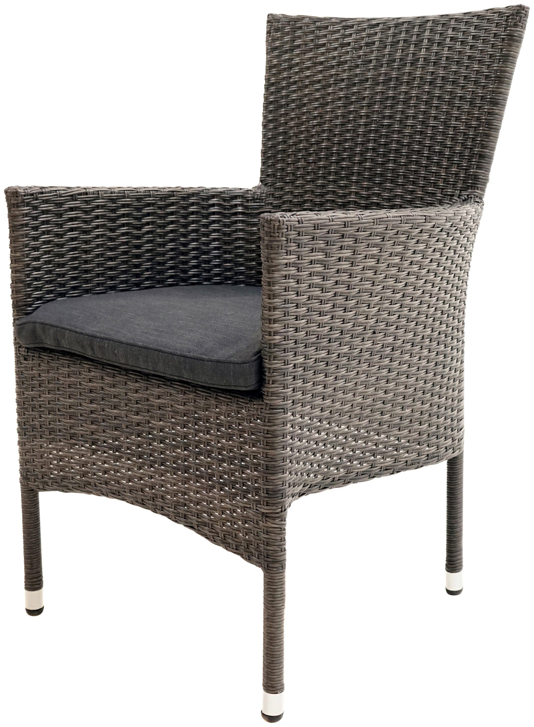 PLOSS Gartenstuhl »Rocking Basic«, Polyrattan, stapelbar, inkl. Auflage
