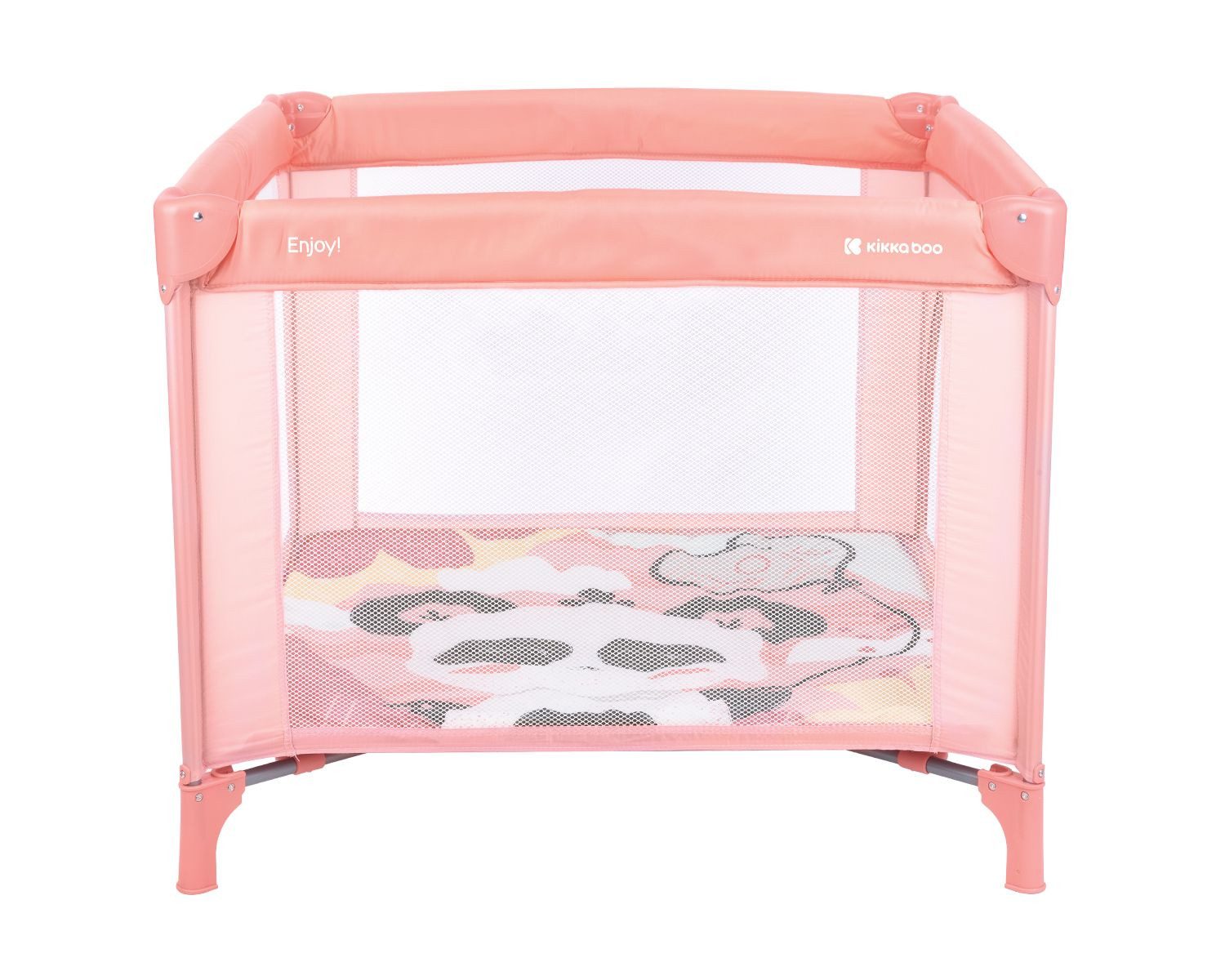 Kikkaboo Laufstall Enjoy, 92 x 92 cm, klappbar, Tragetasche, Sichtfenster, Babyreisebett