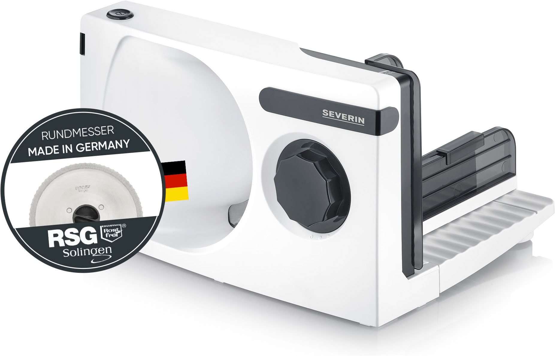 Severin Allesschneider AS 3912 Kompakt mit DC Motor, 100 W, Aufschnittmaschine