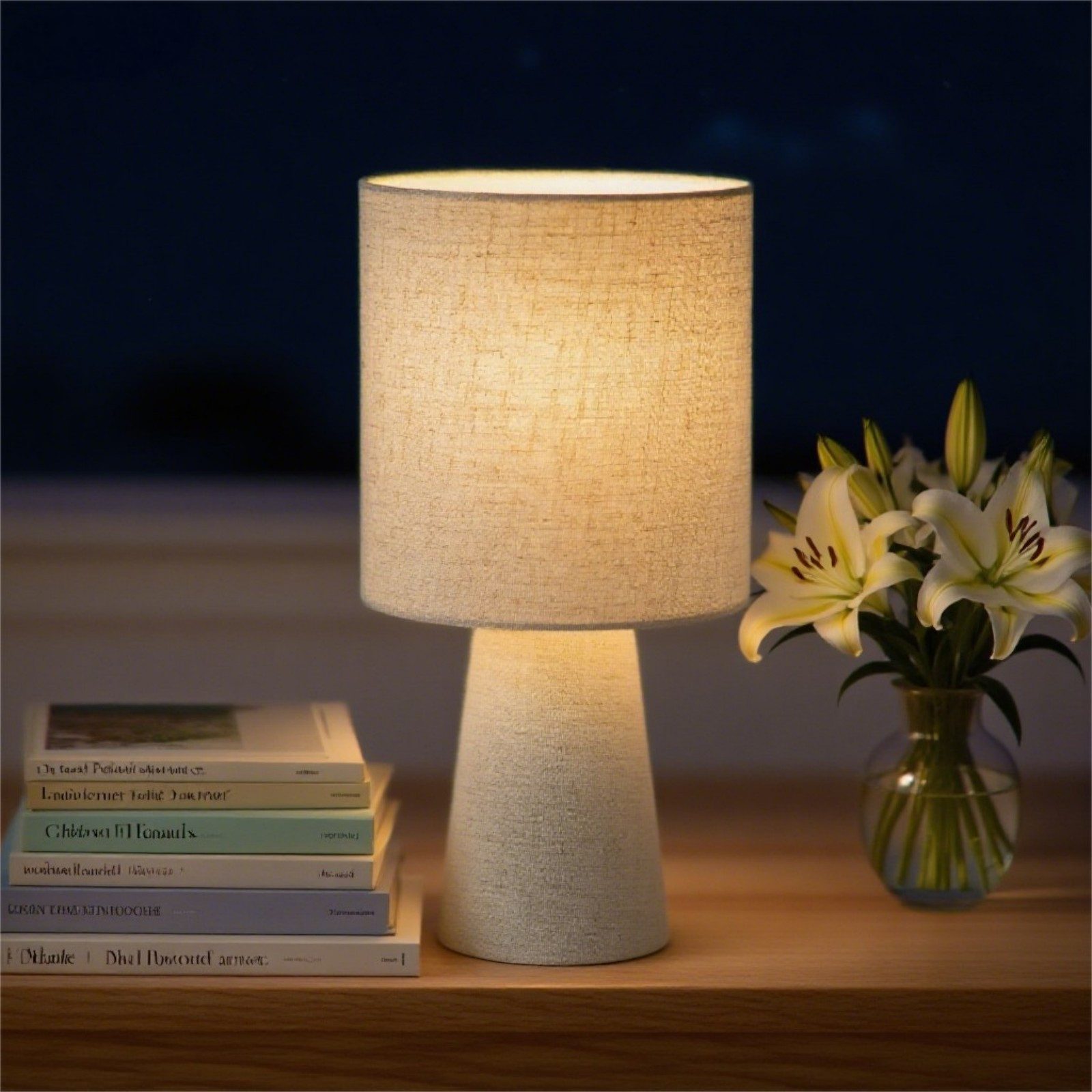 STANBOW Tischleuchte Tischlampe,Leuchtmittel wechselbar,Lampe Warmweiß,Ein-/Ausschalter,E27, Schreibtischlampen,Tischlampen im skandinavischen Stil