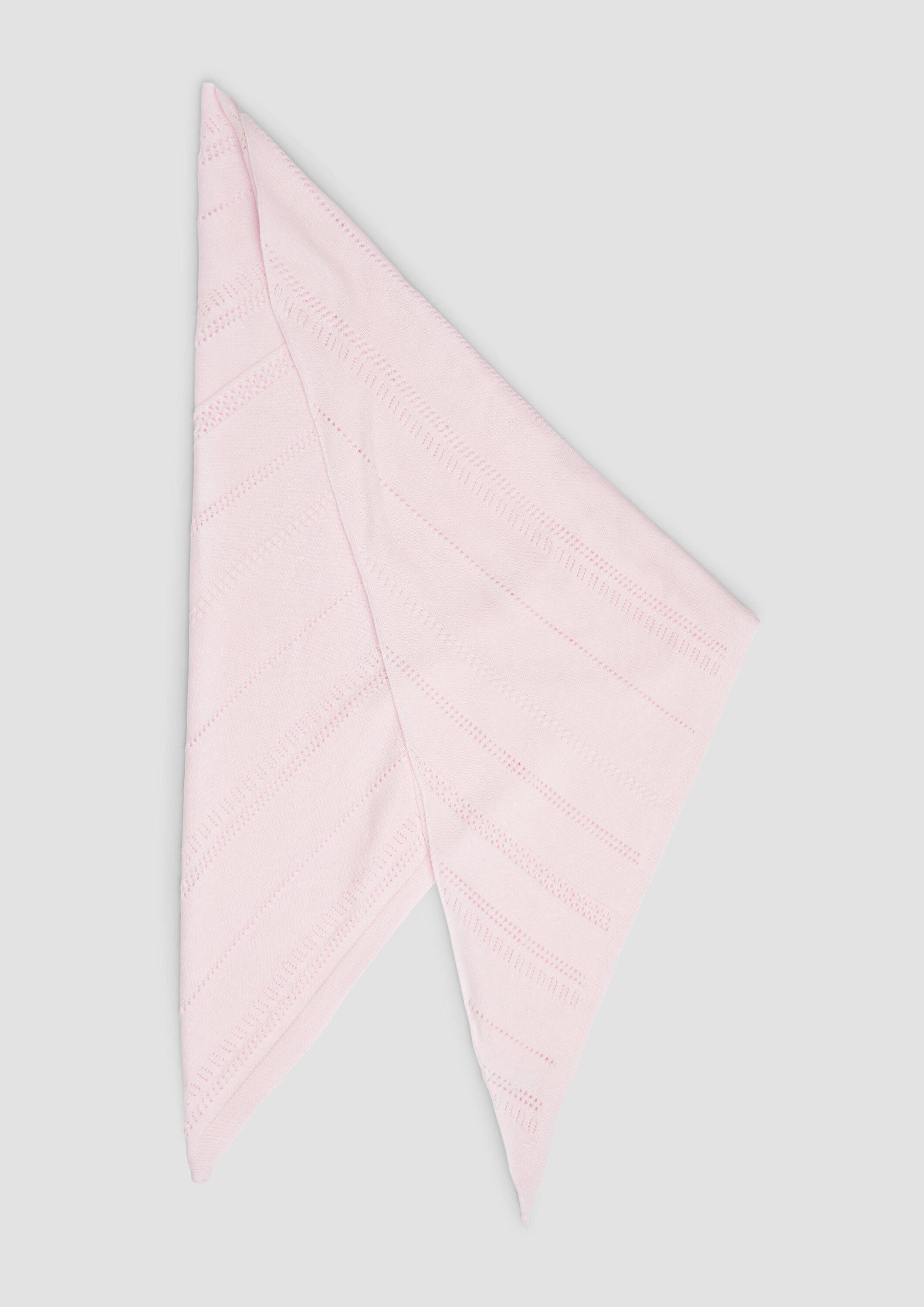 s.Oliver Schal Schal, Quadratischer Schal aus Baumwolle-Viskose-Mix mit Ornamentmuster