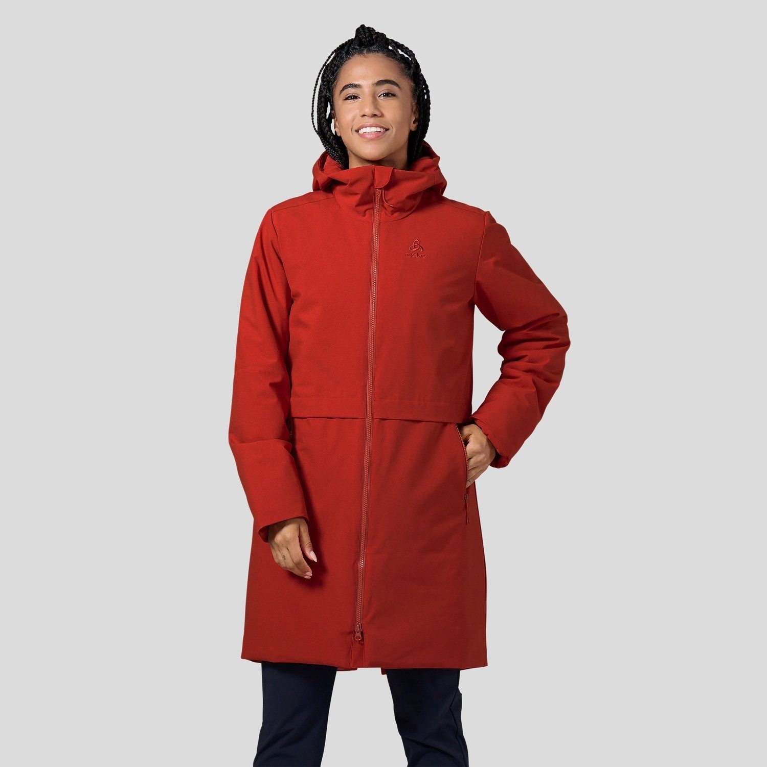 Odlo Wintermantel Halden S-Thermic Parka mit Kapuze (wasserabweisend, winddicht)