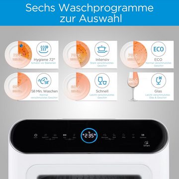 Midea Tischgeschirrspüler, ST 5.31 wi, 6 l, 3 Maßgedecke, 42 cm freistehend, WiFi Control, mit/ohne Festwasseranschluss