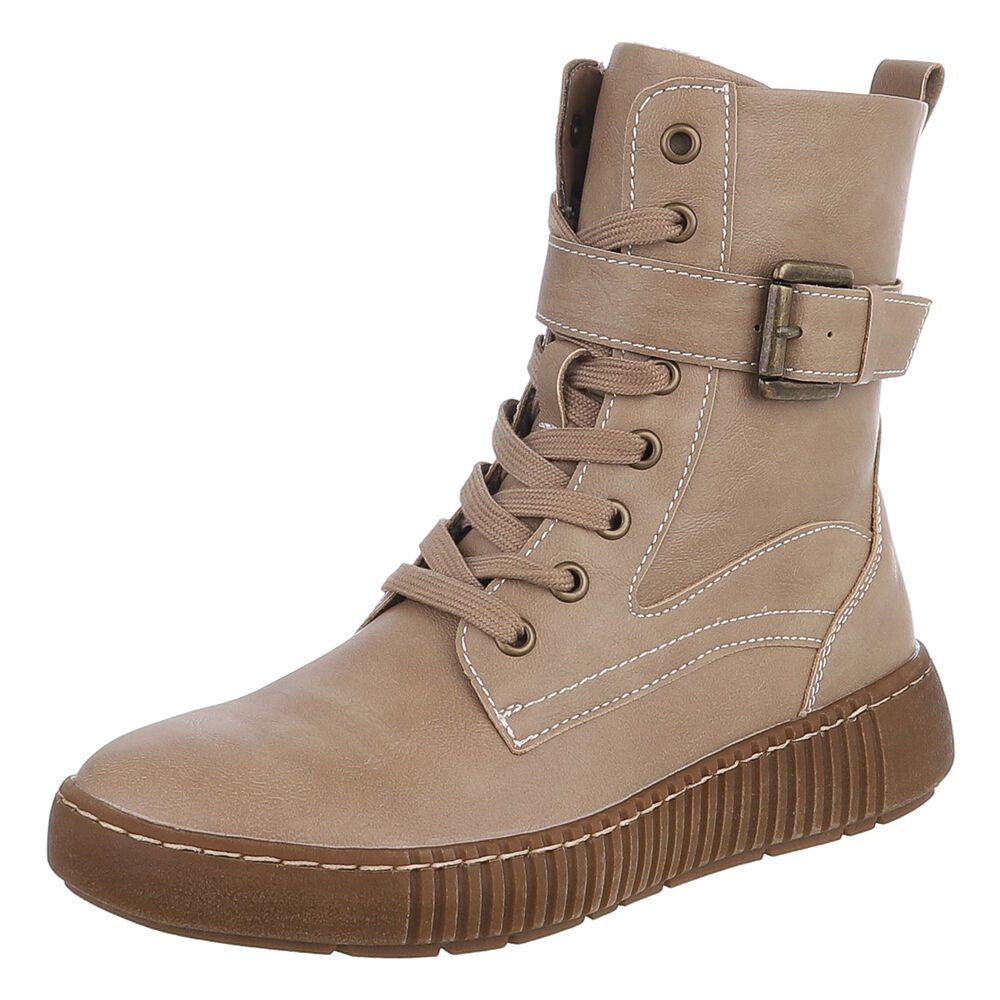 Ital-Design Damen Schnürstiefel mit Schnalle für günstig online kaufen