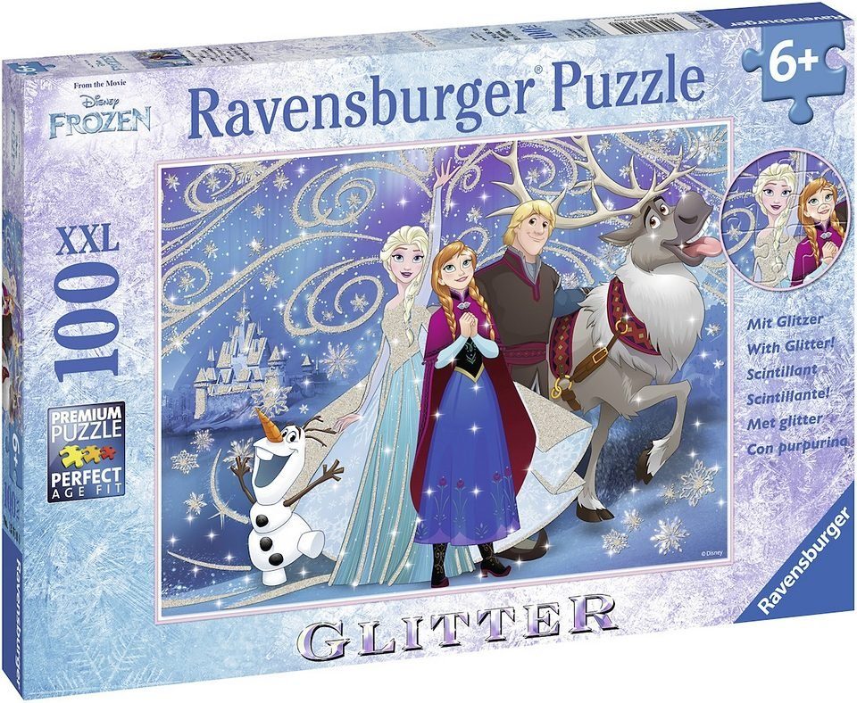 Ravensburger Puzzle Disney Frozen, glitzernder Schnee, 100 Puzzleteile, Mad günstig online kaufen