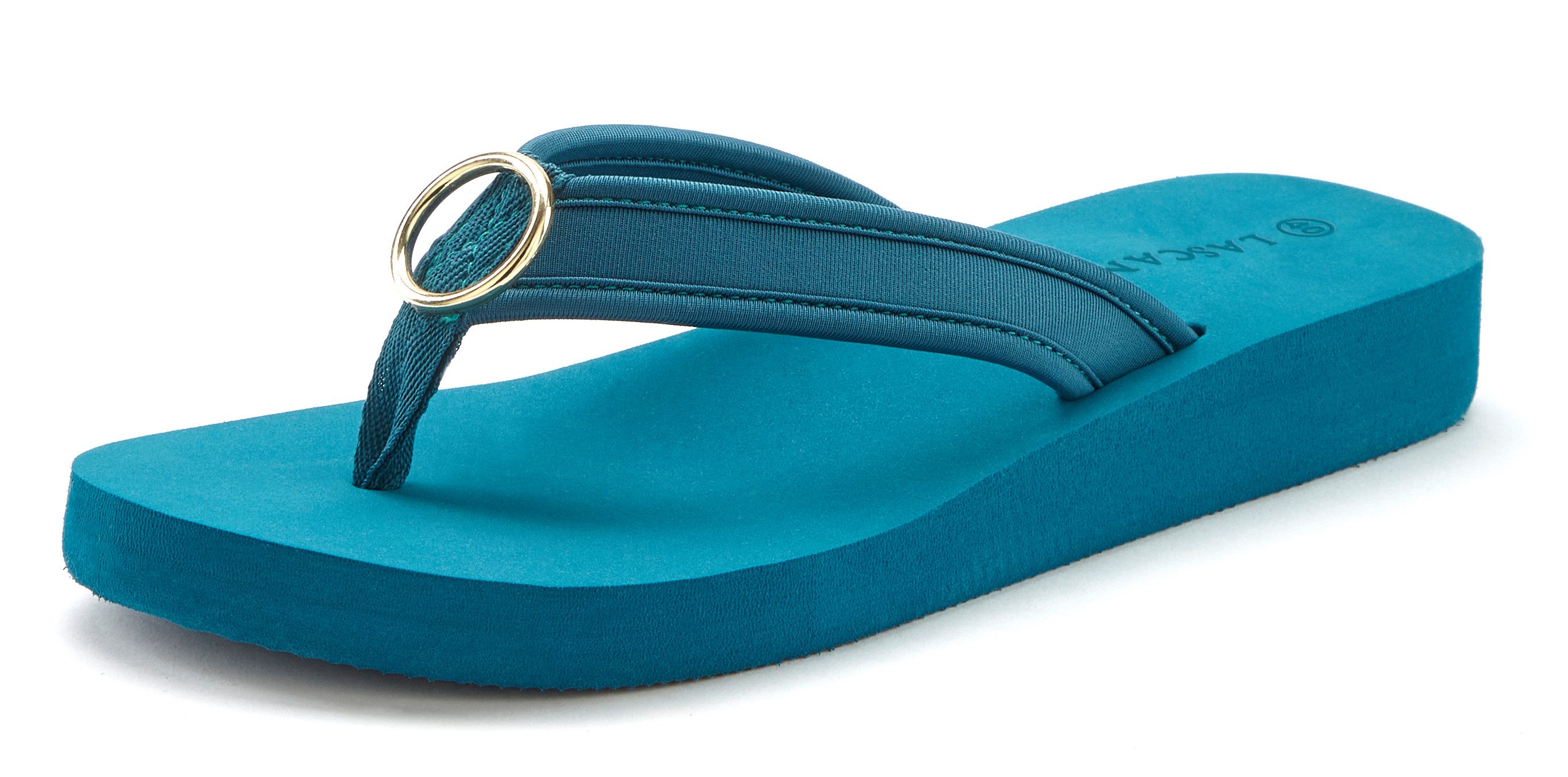 LASCANA Sandale, Pantolette, Badezehentrenner Zehentrenner, Badeschuh mit R günstig online kaufen