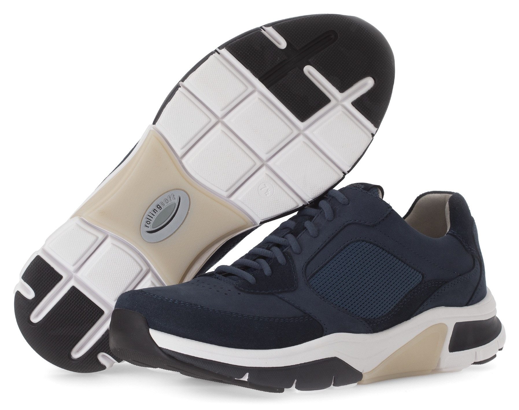 rollingsoft Keilsneaker, Freizeitschuh, Halbschuh, Schnürschuh mit Logo an der Ferse, G-Weite