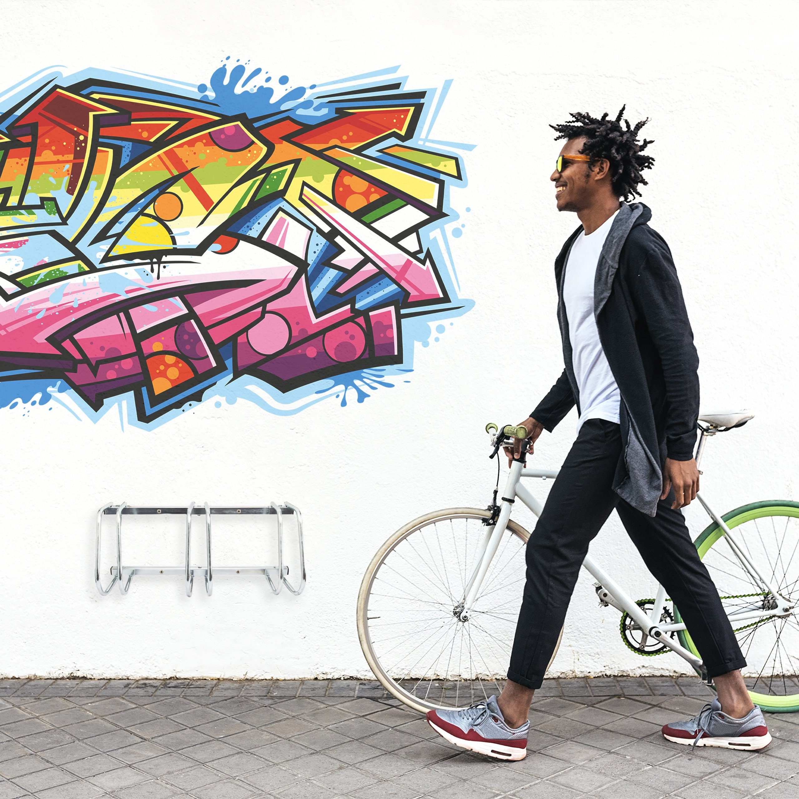 relaxdays Fahrradständer 3 Fahrräder Stahl