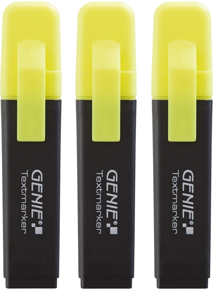 GENIE Marker Textmarker gelb VE=3 Stück
