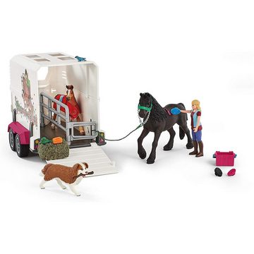 Schleich® Spielwelt 72148 Horse Club Ausflug zur Pferdekoppel, mit Auto Pferdeanhänger Pferdestall