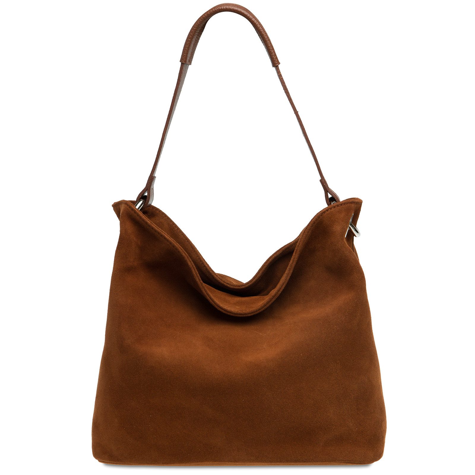 Caspar Schultertasche Damen Veloursleder Handtasche Klassisch - PREMIUM LIN günstig online kaufen