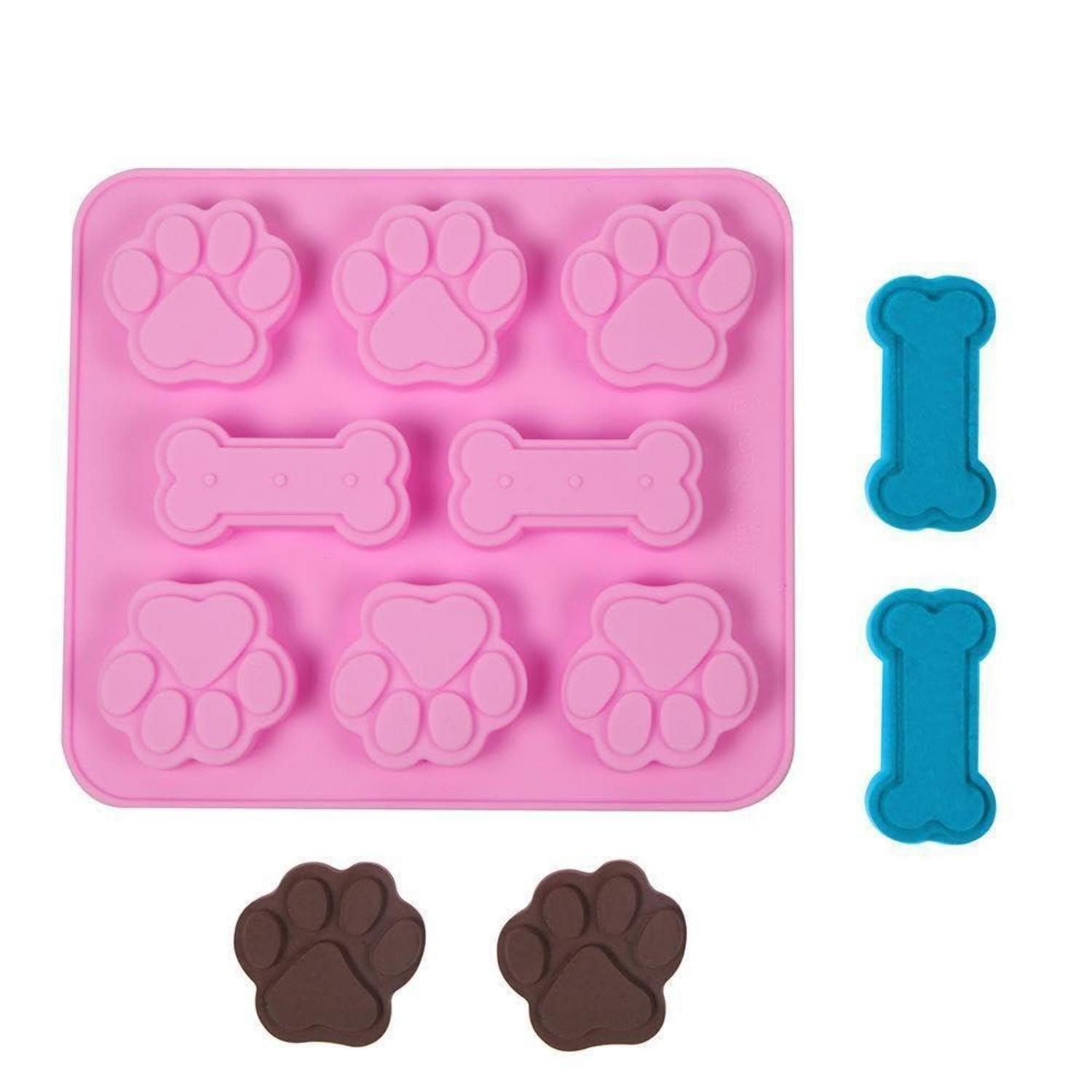 LuxusKollektion Backmatte Backmatte Hundekekse Set mit Pipette Spatel Aufkleber, Kunststoff