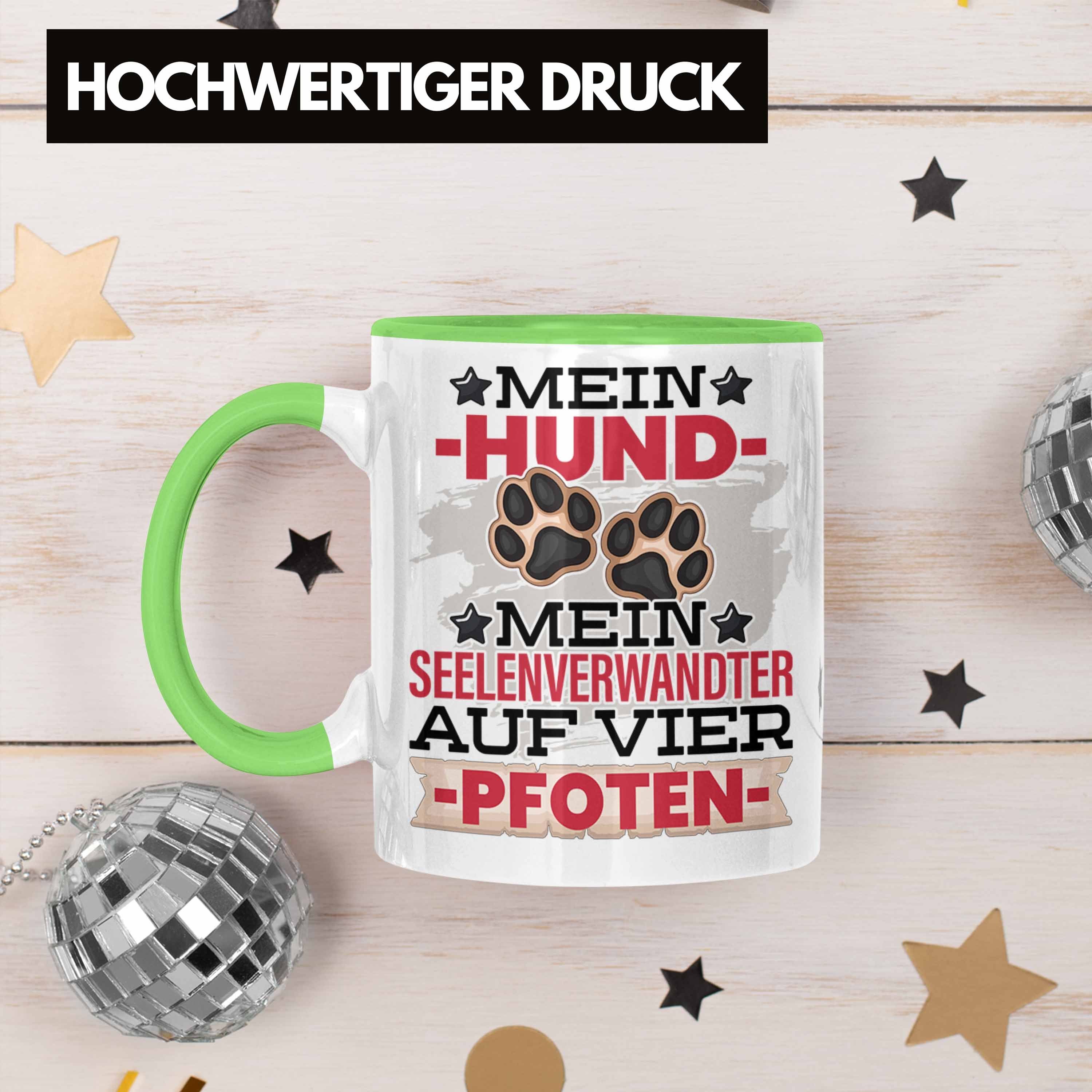 Trendation Tasse Hundebesitzer Mein Tasse Kaffee-Becher Geschenk Grün Hunde Seelenverwandter