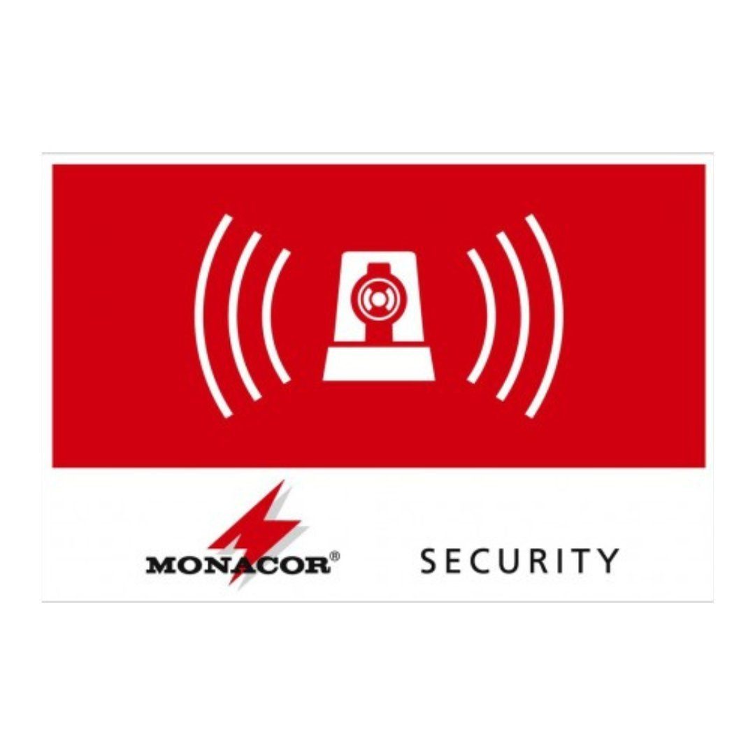 Monacor Aufkleber ALARM innenklebend ALARM-LABL/IS Alarmanlage