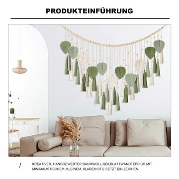 Daisred Wanddekoobjekt Wandbehang Makramee Dekoration Handgefertiges Boho Wandteppich