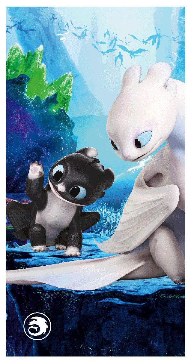 Jerry Fabrics Badetücher Drachen zähmen leicht gemacht + Avengers Handtuch-Set 70x140cm, Frottee (2-St)