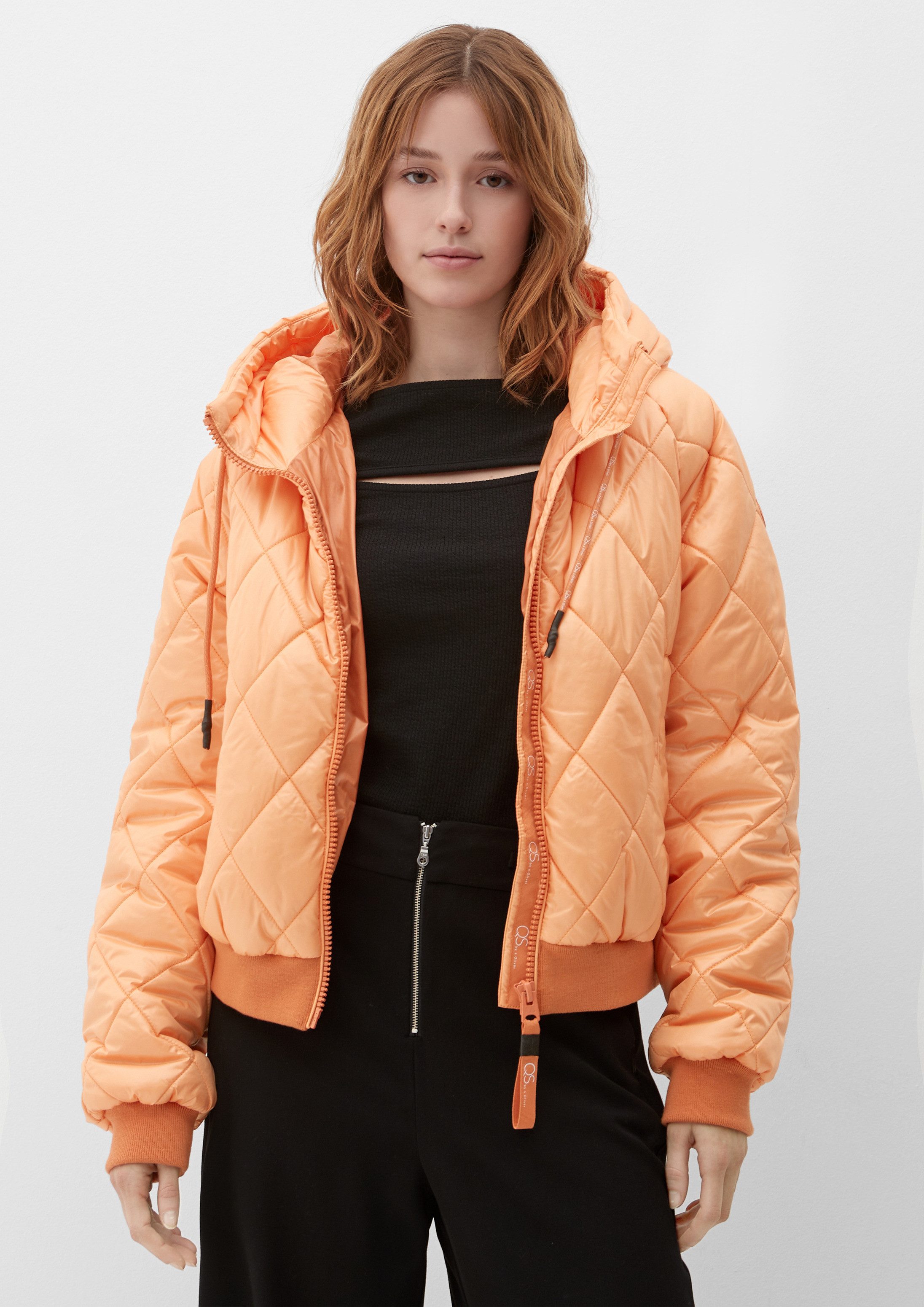 QS Winterjacke Outdoor-Jacke Steppjacke mit Kapuze