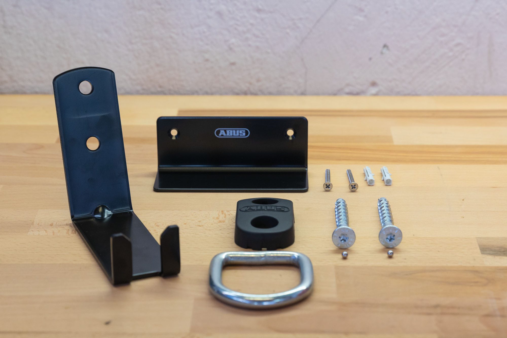 ABUS Multifunktionsschloss WBA65 B/SB + Bike Holder Wand- und Bodenanker