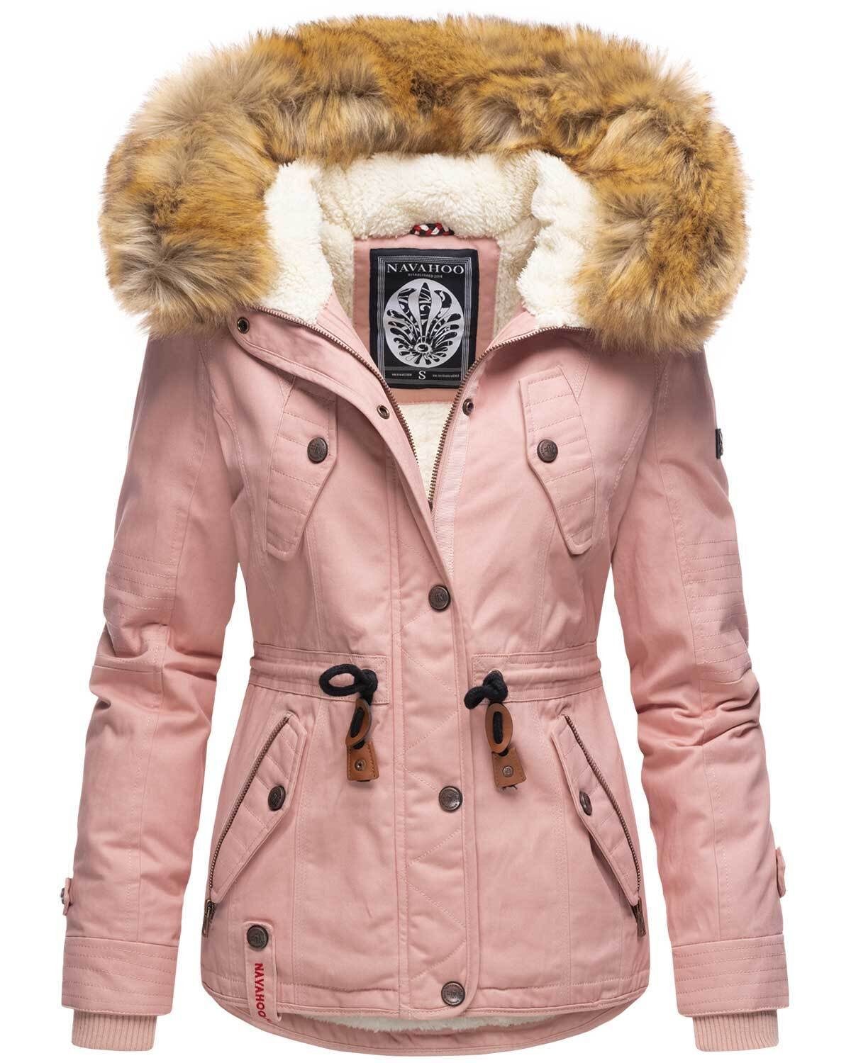 Navahoo Winterjacke Pearl mit warmem Teddyfell