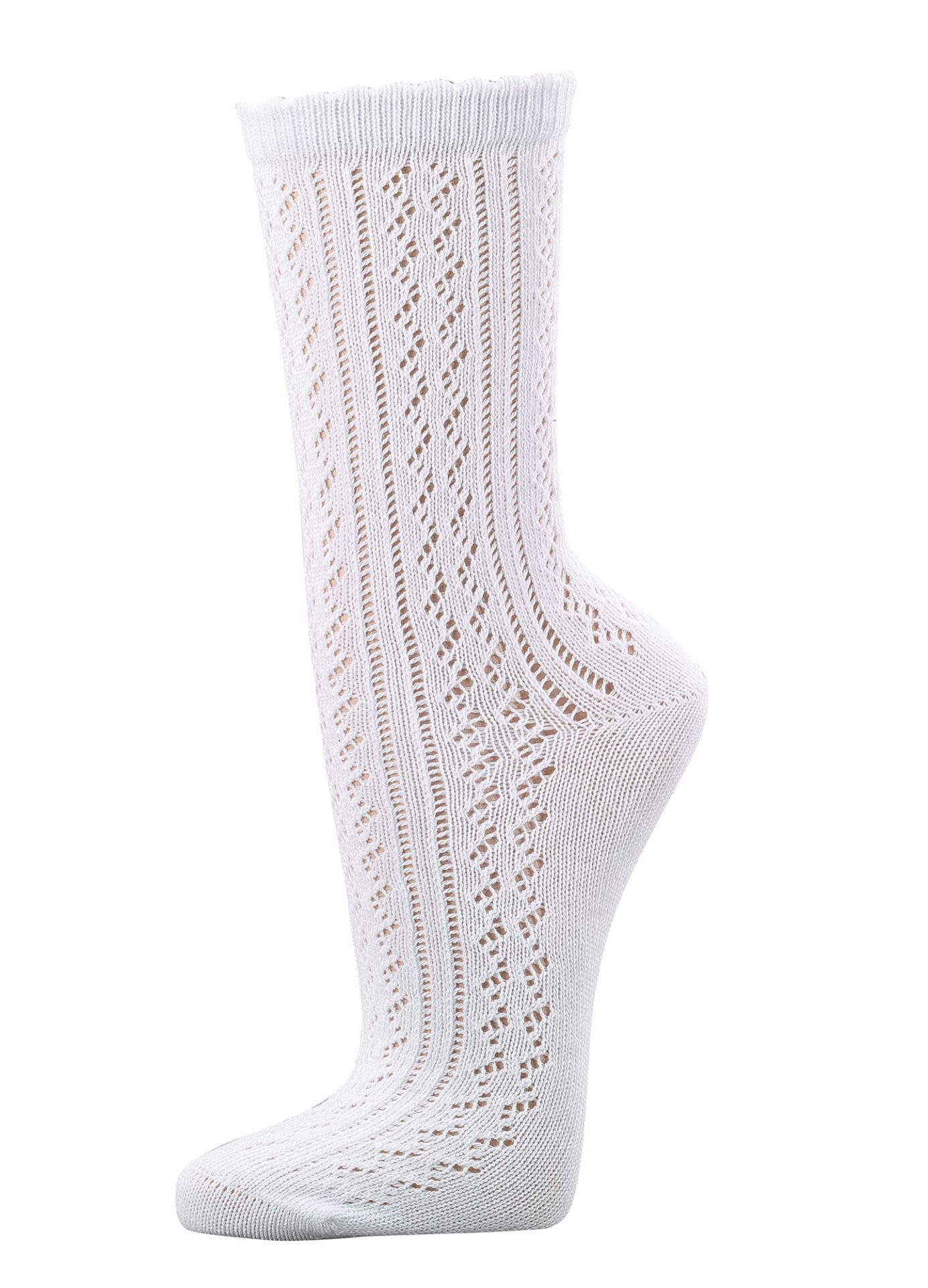 Wowerat Trachtensocken 3 Paar Häkellook-Söckchen für Teenager & Damen Country Socks (3 Paar)