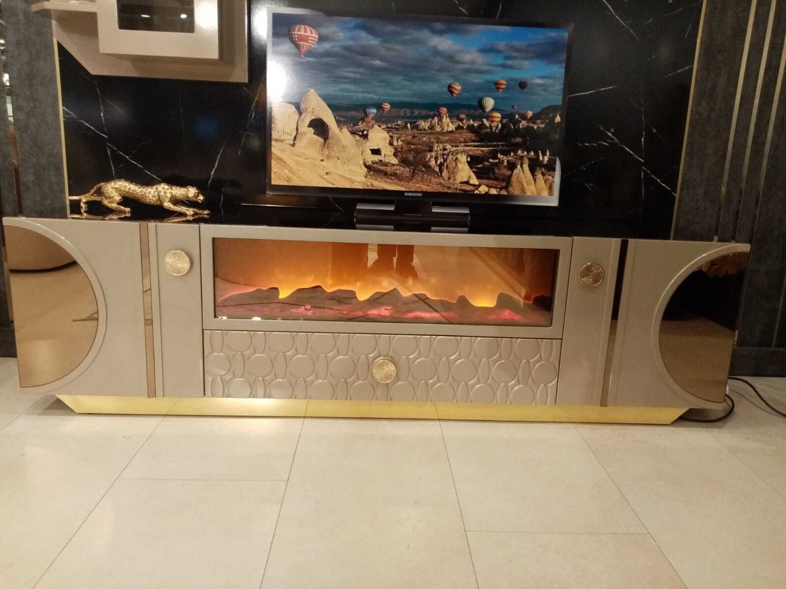 Xlmoebel TV-Schrank Luxus Lowboard in edler Optik mit viel Stauraum für TV und Zubehör (TV-Schrank) Hergestellt in Europa
