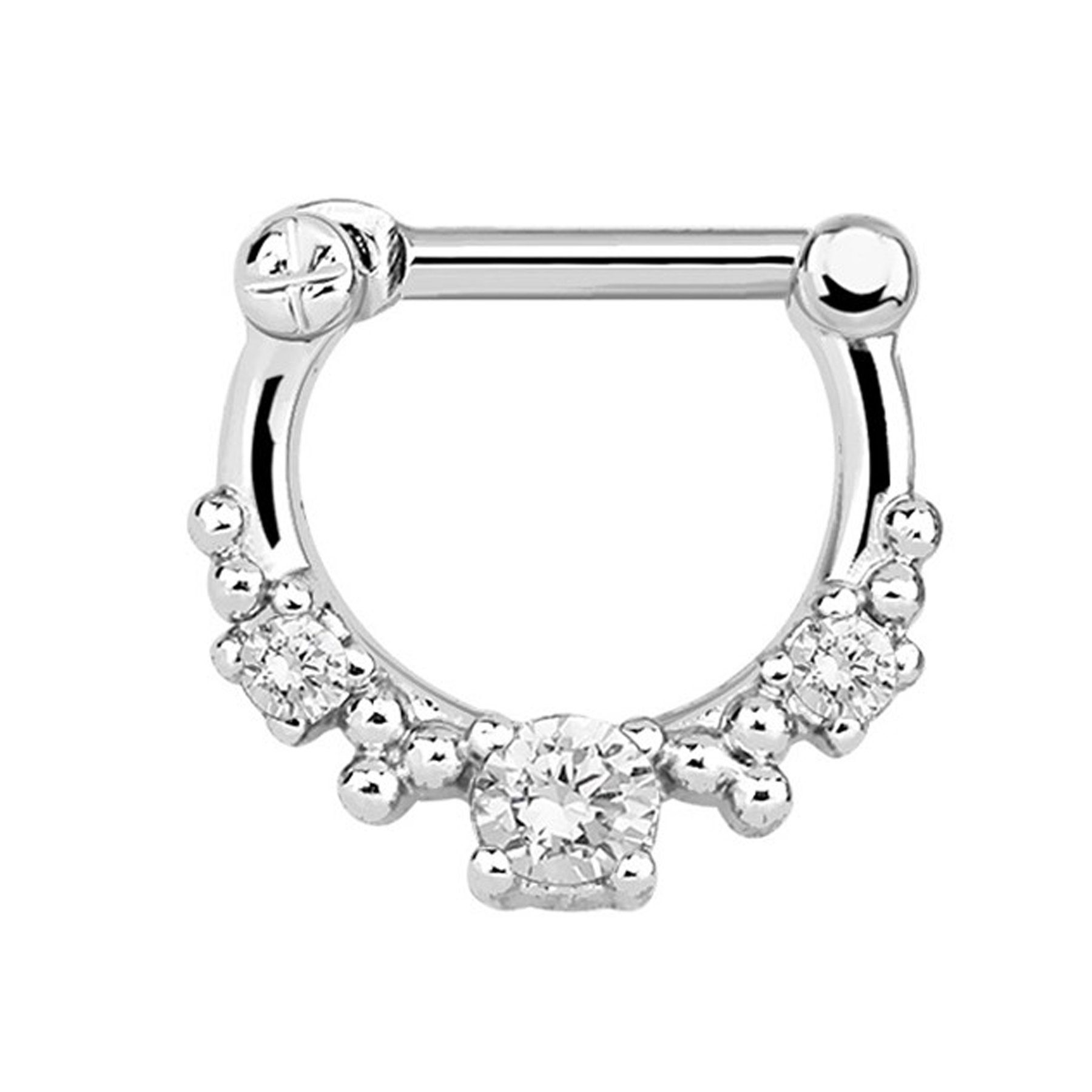 Adelia´s Nasenpiercing Piercing Nasenpiercing, mit 316l Stahlstab als Verschluss Clicker