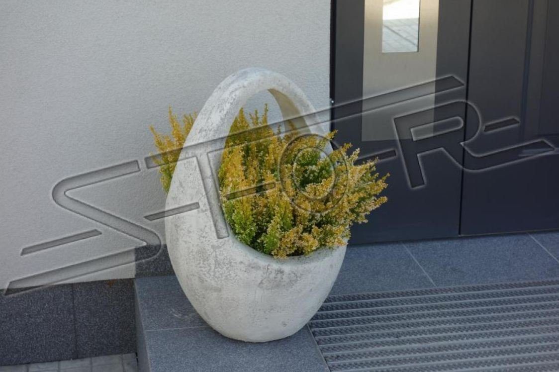 Figur Vasen Pflanz Skulptur Blumentöpfe Blumenkübel Gefäss Kübel JVmoebel Garten