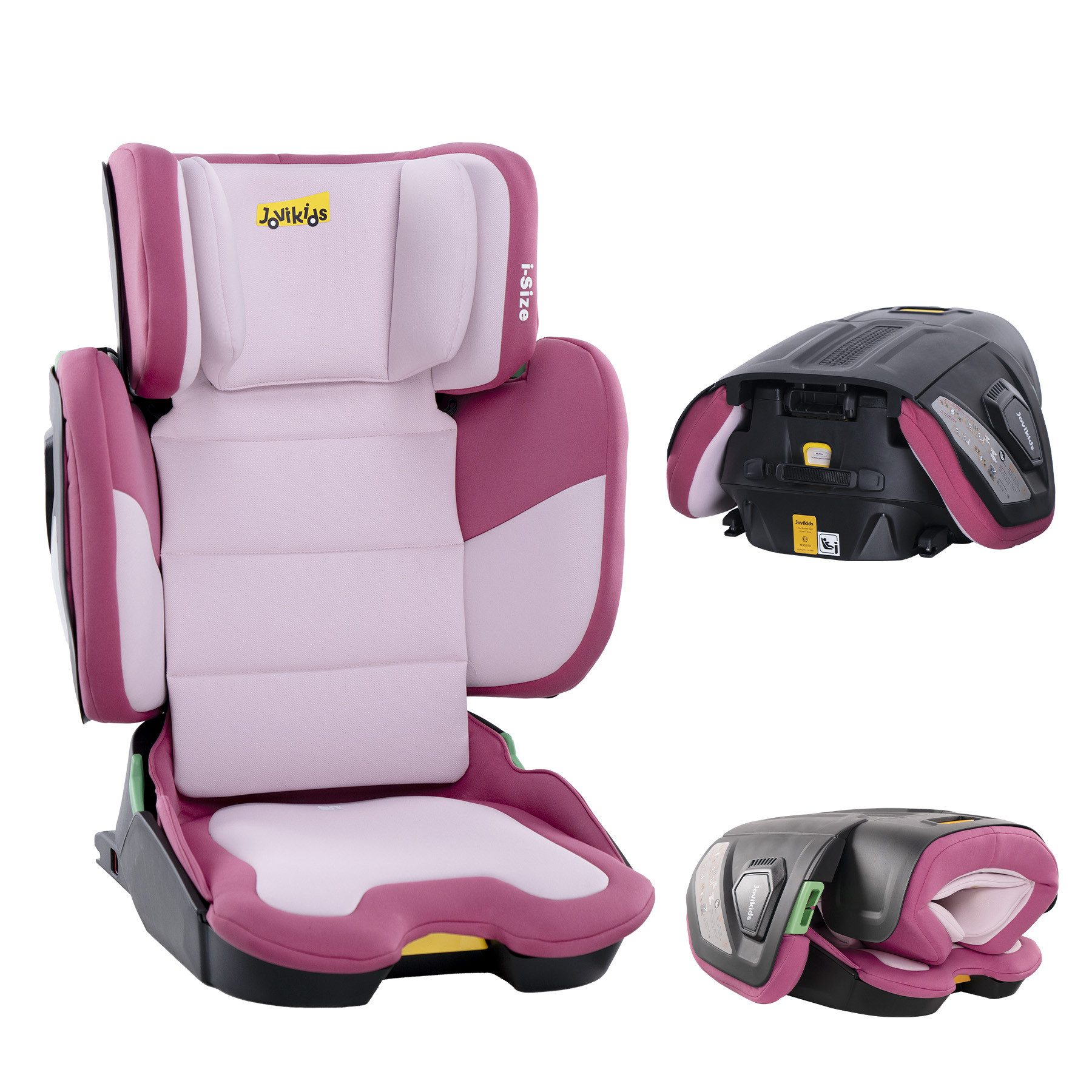 Jovikids Autokindersitz Faltbar Kindersitz mit ISOFIX, mit Rückenlehne, ab: 3Jahre, bis: 12 Jahre, Geeignet für Reisen