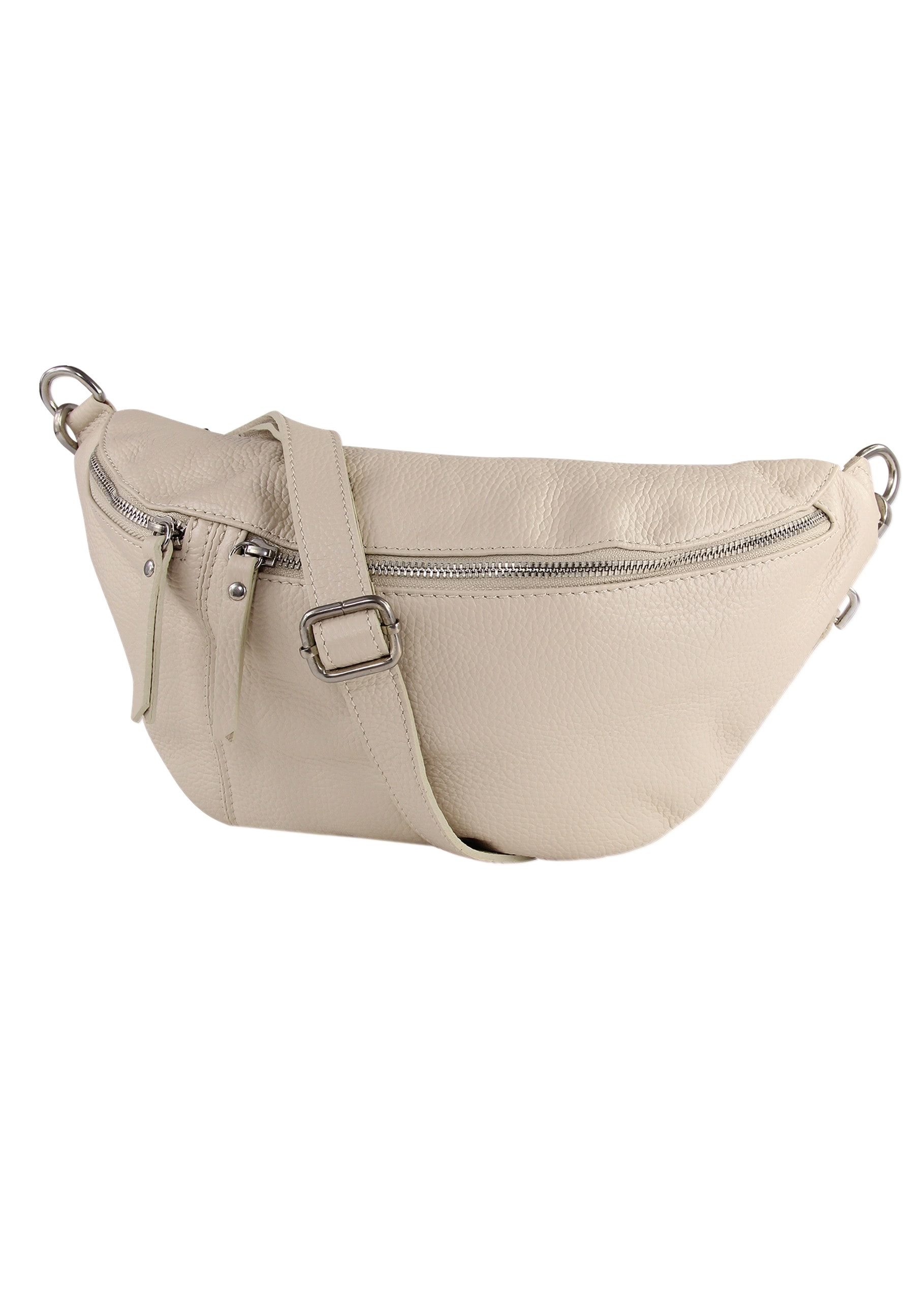 Toscanto Gürteltasche Toscanto beigefarbene Gürteltasche sehr (Gürteltasche), Damen Gürteltasche Echtes Leder, beige