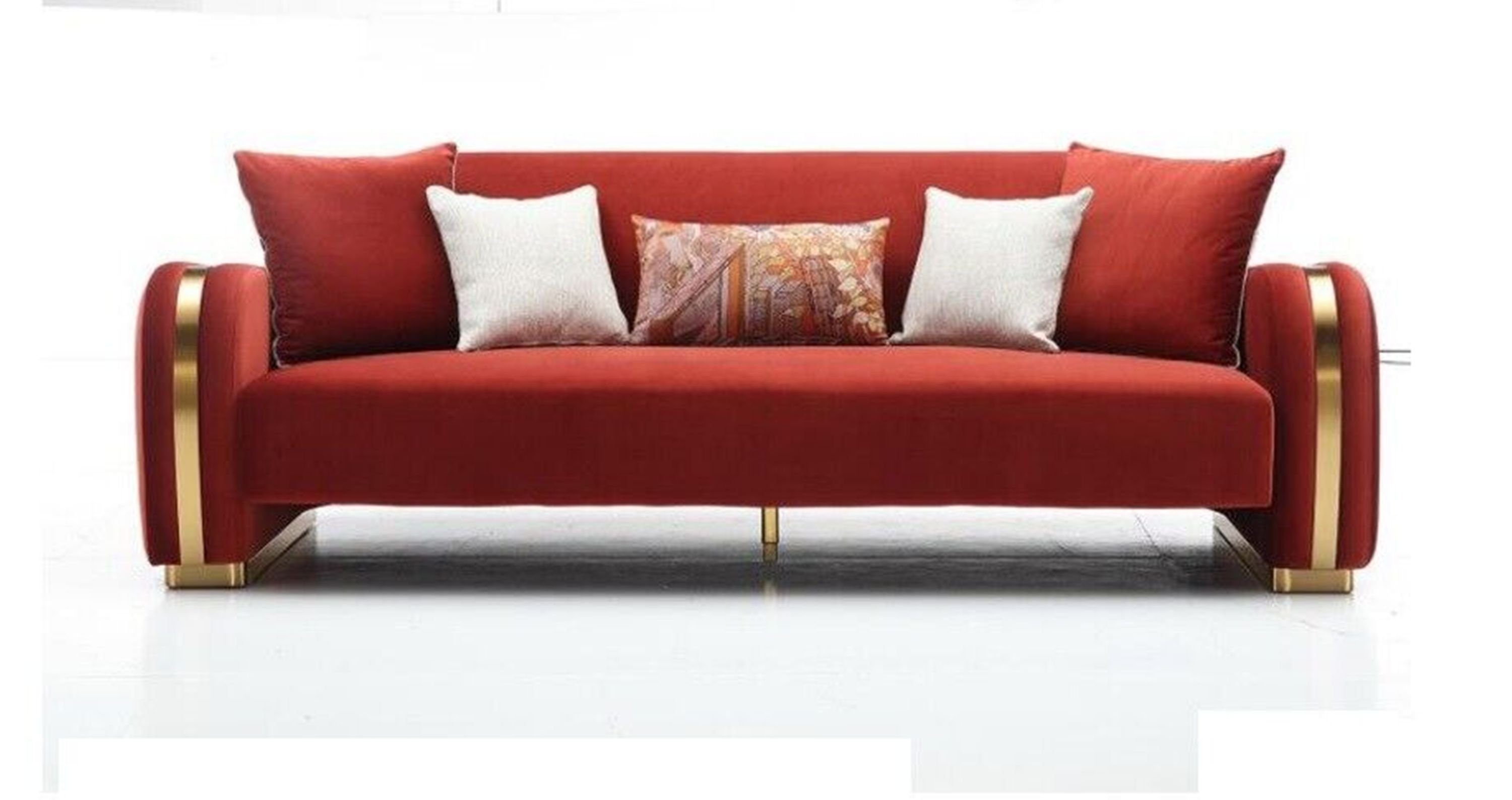Neu, JVmoebel Sitzer Sofagarnitur Sofa in Luxus Design 3+2+1 Europe Set Made Möbel Rote Sofa