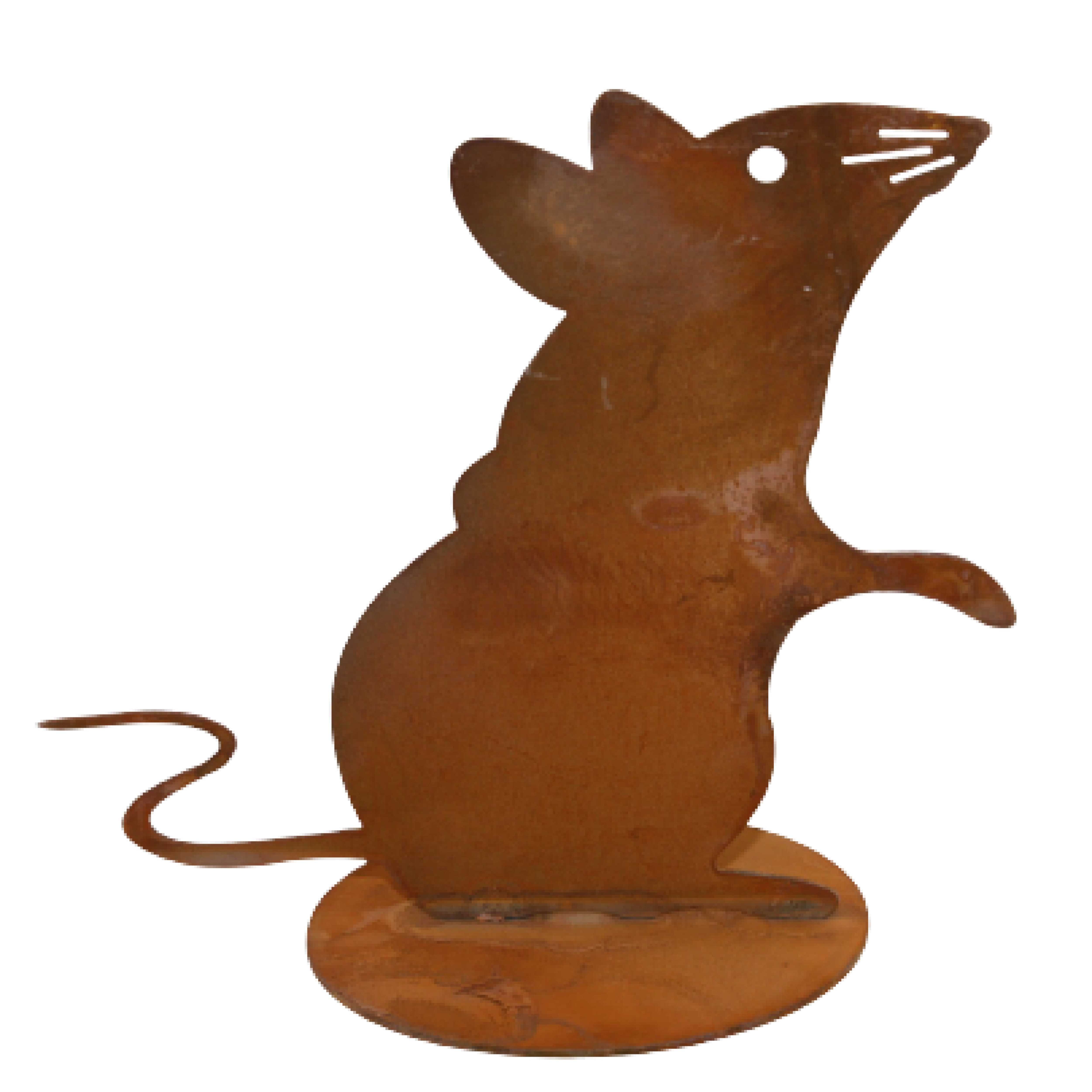 Rostikal Gartenfigur Maus Figur – Metall, wetterfest & pflegefrei, Geschenk günstig online kaufen