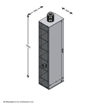 FMD Mehrzweckschrank Inca 1 Garderobenschrank, Aktenschrank, Breite 50 cm, Höhe 184 cm