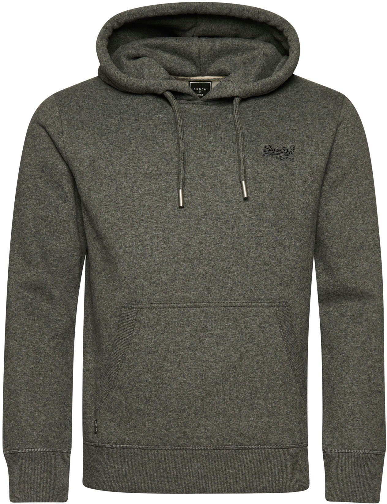 Kapuzensweatshirt HOOD grey EMB LOGO Superdry charocal