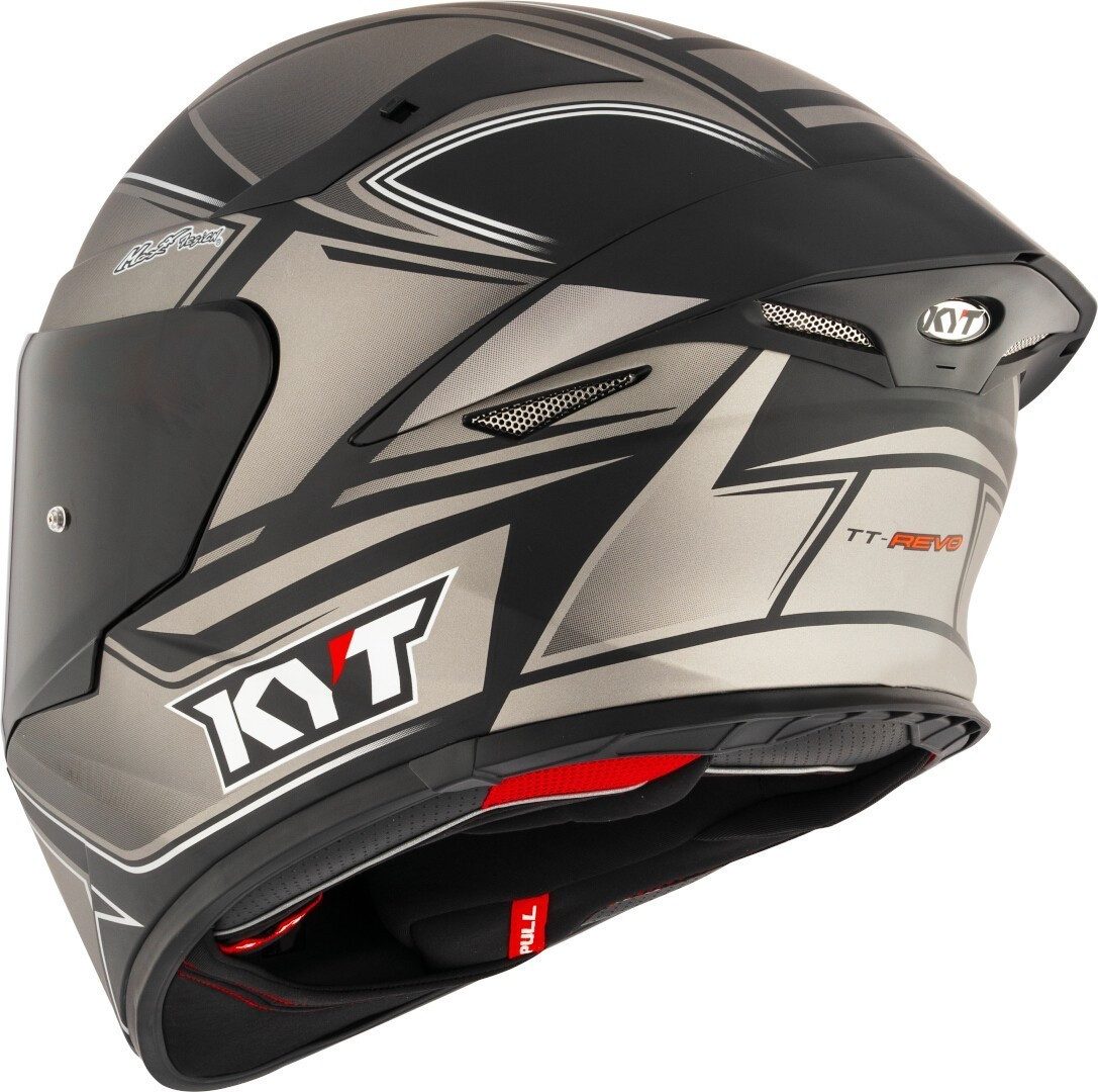KYT Motorradhelm TT-Revo Tourist Helm, Pinlock, Ratschenverschluss, Spoiler, ECE 22.06