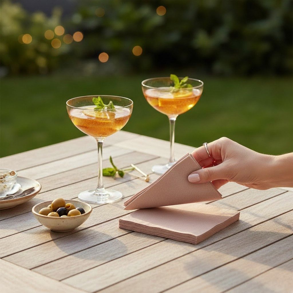 Macosa Home Papierserviette Servietten Atlrosa 25 od. 33cm Papier, (40 St., Einwegservietten modern Tischservietten rosa elegant), Cocktailservietten Tischdeko Feier Geburtstag, Hochzeit Taufe Dinner