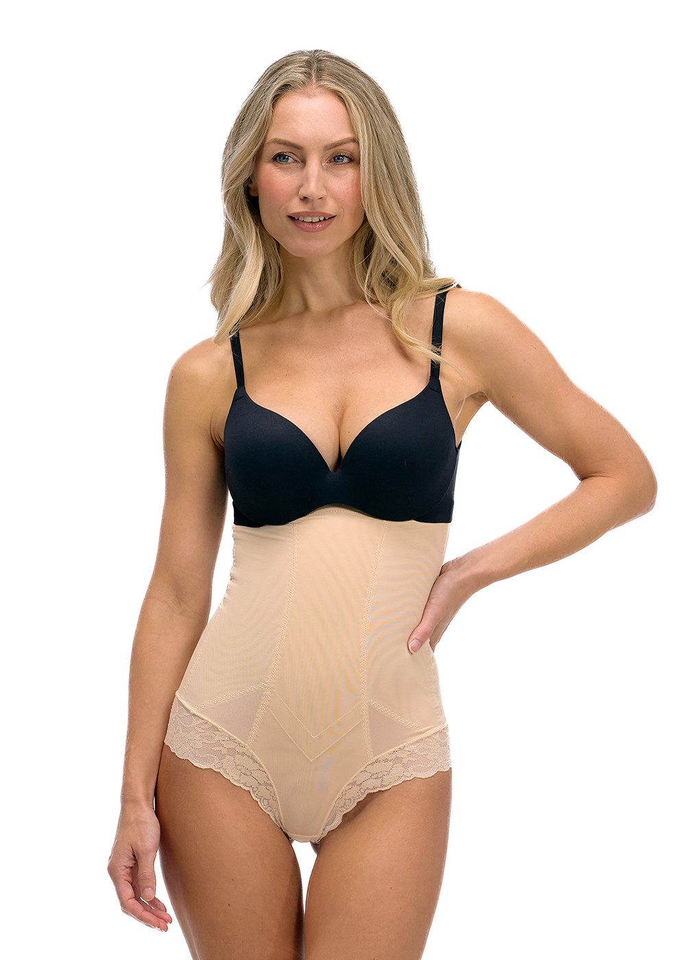 MAGIC Bodyfashion Shapingstring Super Control Hi-Thong mit eleganter, weicher Spitze