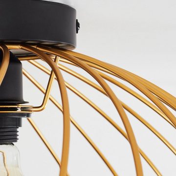 hofstein Deckenleuchte »Tarsogno« moderne Deckenlampe aus Metall in Schwarz/Messingfarben, ohne Leuchtmittel