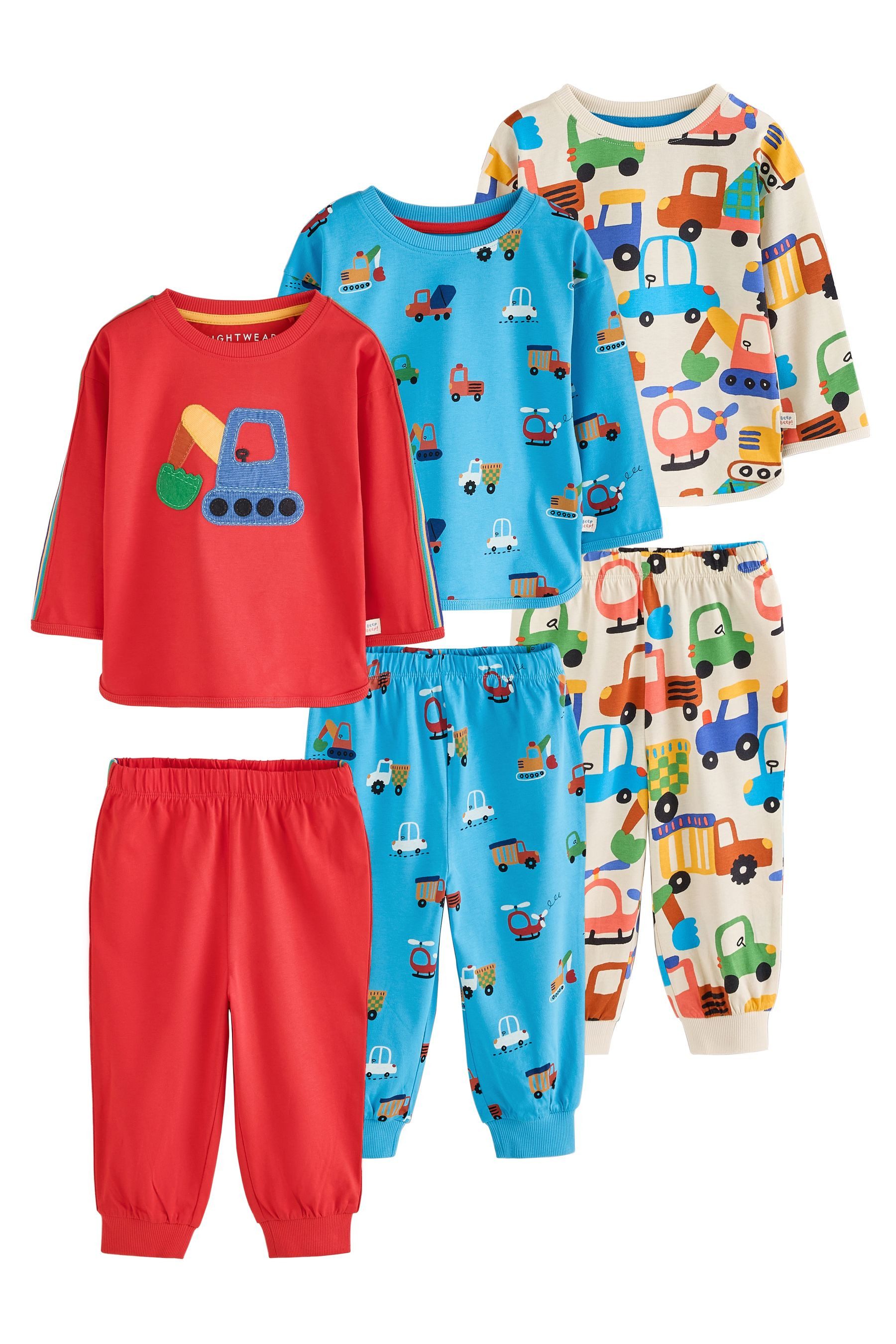 Next Pyjama 3er-Pack Mini Snuggle Schlafanzüge (6 tlg)