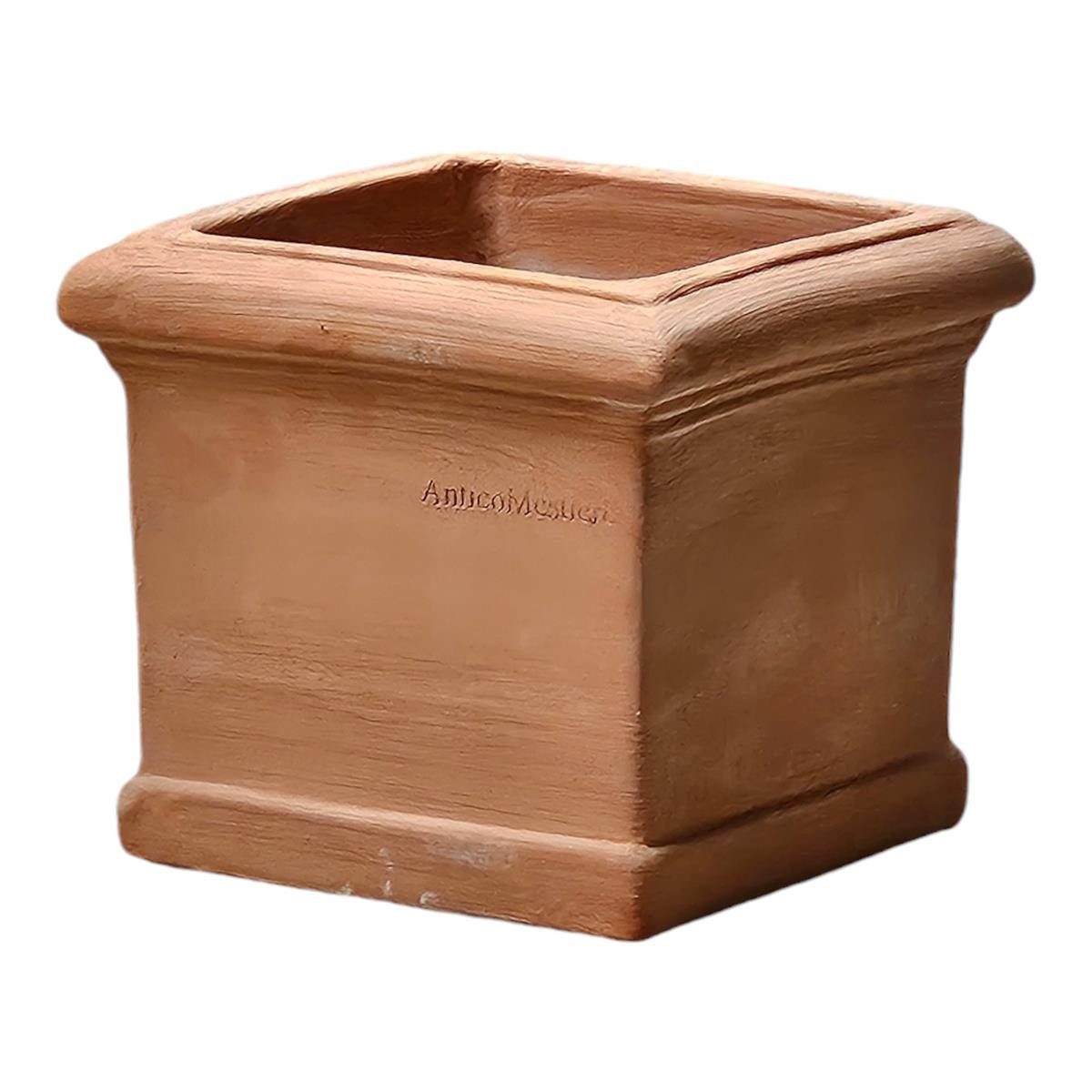 Teramico Pflanzkübel Terrakotta Modell "Cubo Liscio" 25cm frostfest, 100% Frostfest