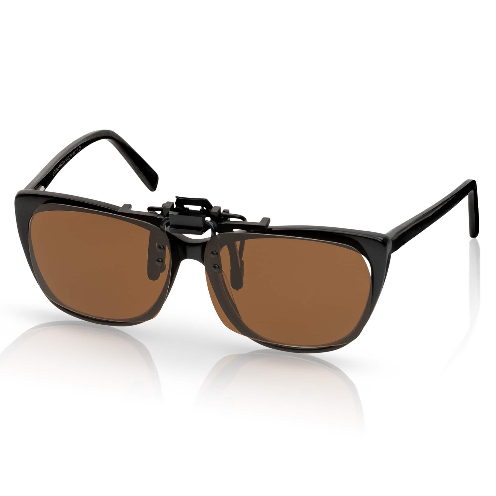 BEZLIT Eyewear Sonnenbrille Clip mit (1-St) polarisierten On Linsen Braun Aufsatz Brillen