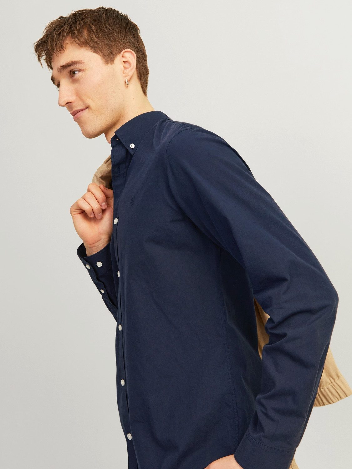 Jack & Jones Langarmhemd JPRCCPOPLIN LOGO günstig online kaufen