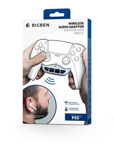 BigBen Wireless Audio Adapter für Playstation 5 Controller Bluetooth BB013191 Zubehör PlayStation 4