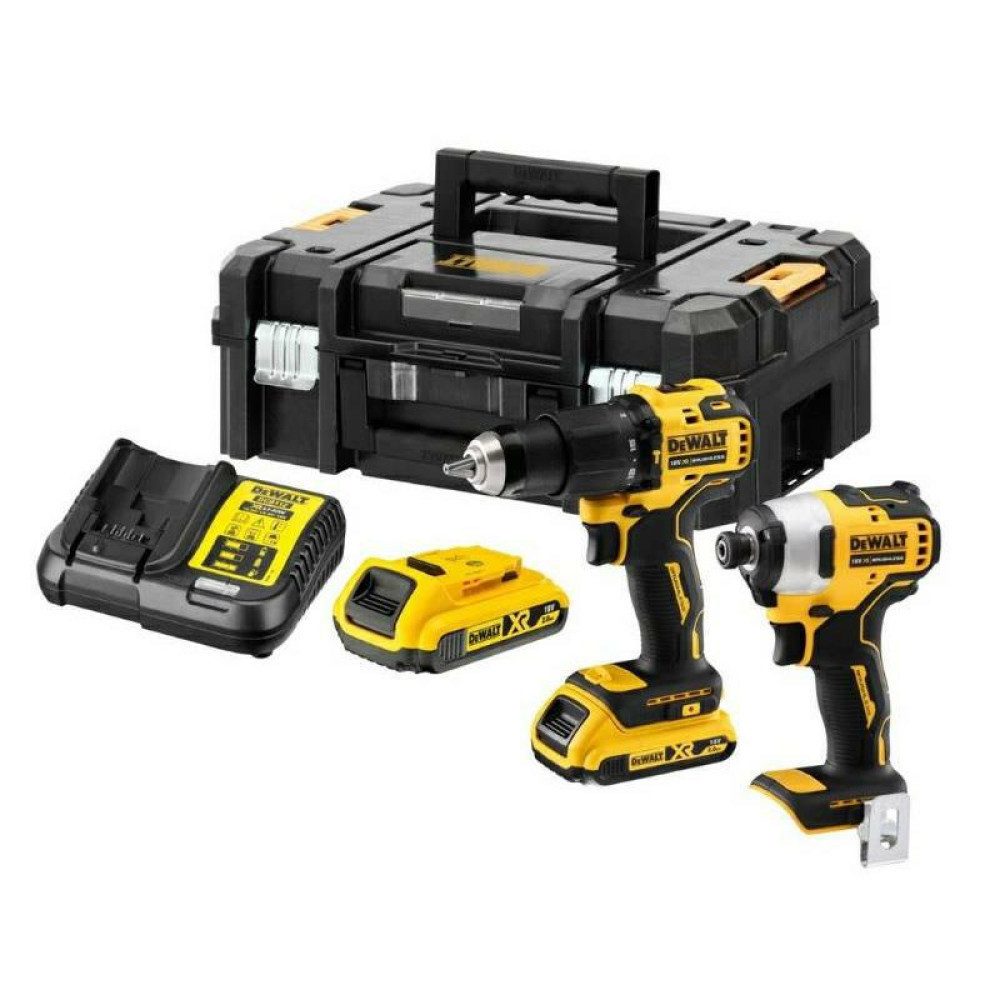 DeWalt Schlagschrauber DEWALT Akku-Kombiset DCK2060L2T 18V mit DCD778 Bohrschrauber und