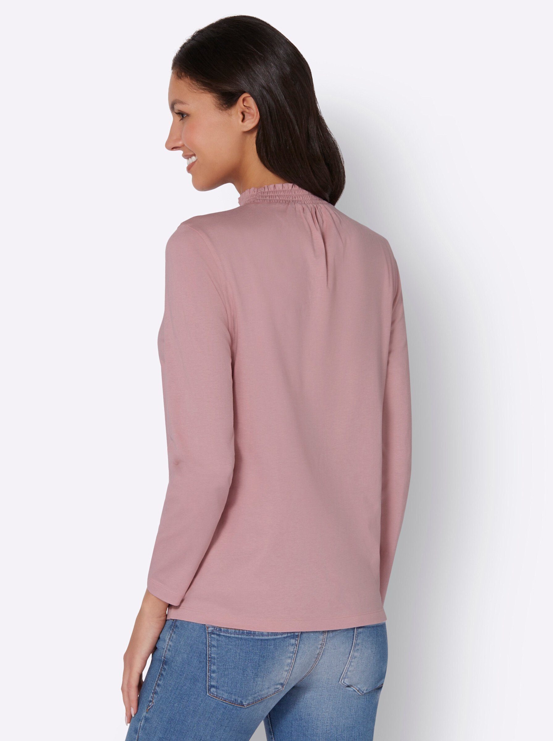 Sieh an! T-Shirt Stehkragenshirt . günstig online kaufen