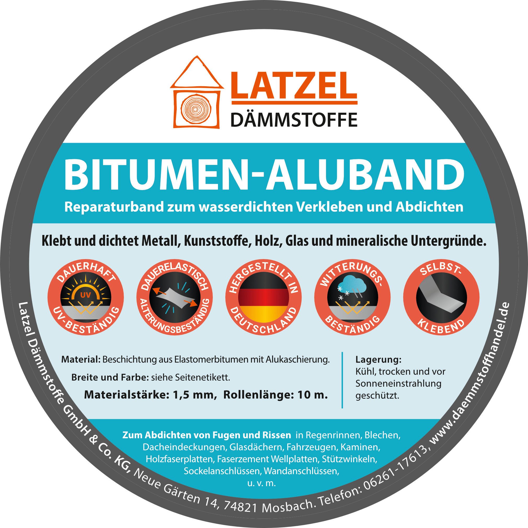 Latzel Dämmstoffe Dichtband Bitumen Aluband Dichtband günstig online kaufen