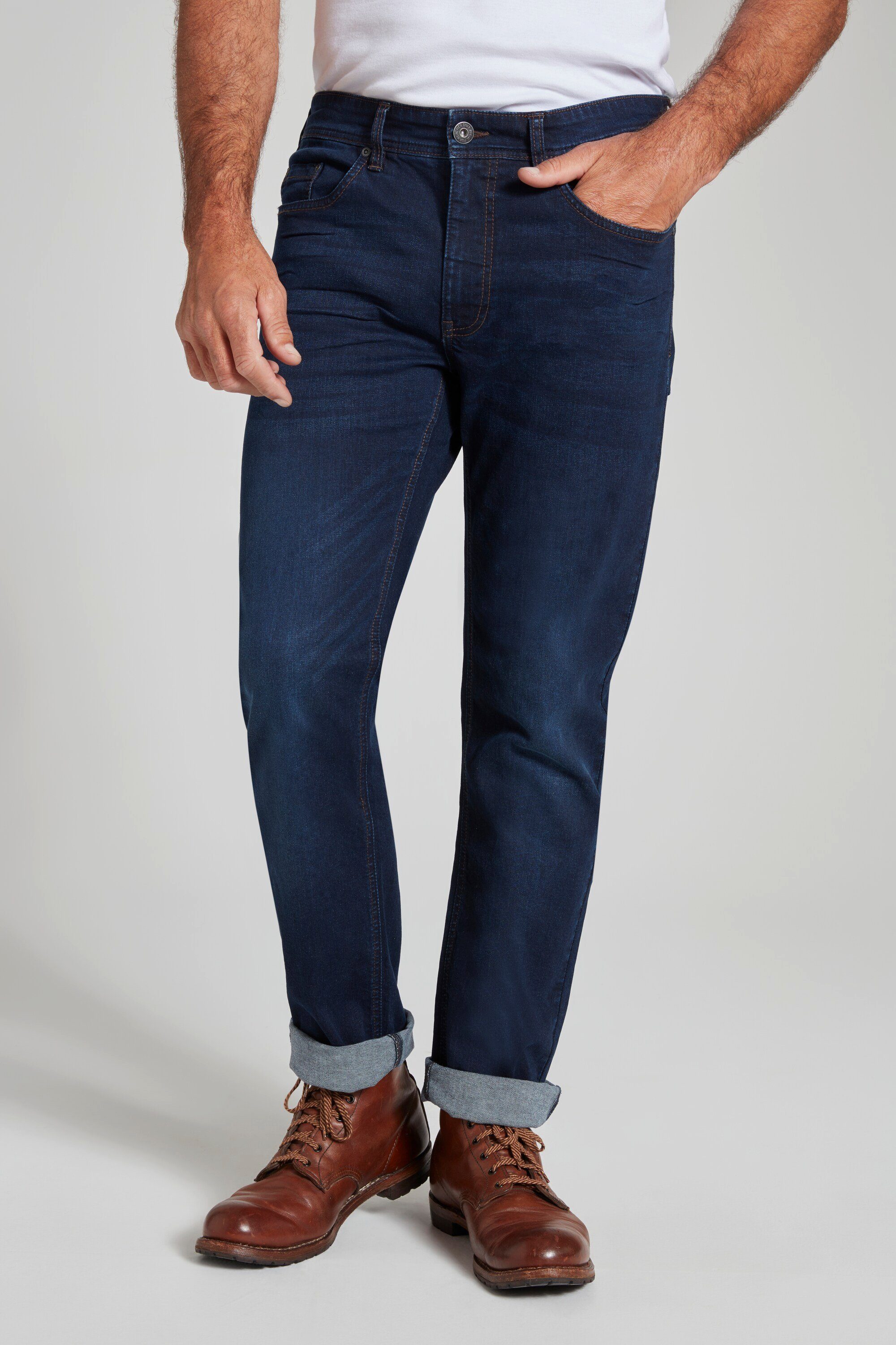 JP1880 5-Pocket-Jeans Jeans FLEXNAMIC® Straight Fit bis Gr. 72/36 dark blue denim