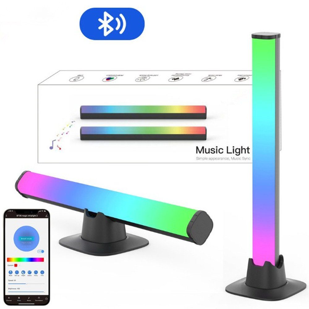 XDOVET LED Stripe 2 Stück LED APP RGB Smart LED Hintergrundbeleuchtung,Lampe Sync Lightbar,Bluetooth Streifen Ambient TV, mit Musik und